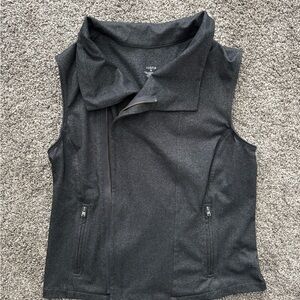 Zobha Heather Charcoal zip up vest